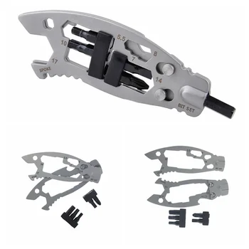 

6 In 1 EDC Gadget Outdoor Tool Camping Keychain Supplies Bottle Opener Multi-Function Tools Wrench Portable Multitool