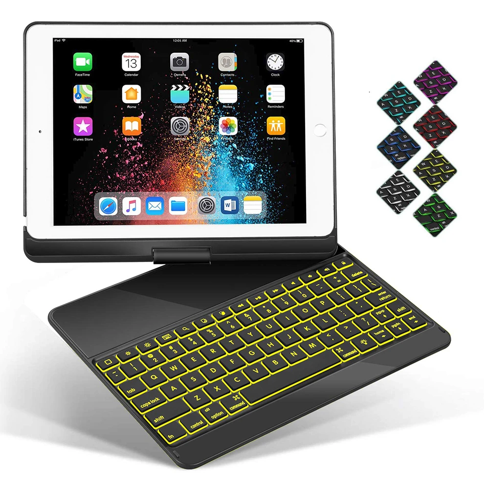 Для iPad Pro 9 7 Беспроводной Bluetooth клавиатура чехол для планшета 360 Вращающийся