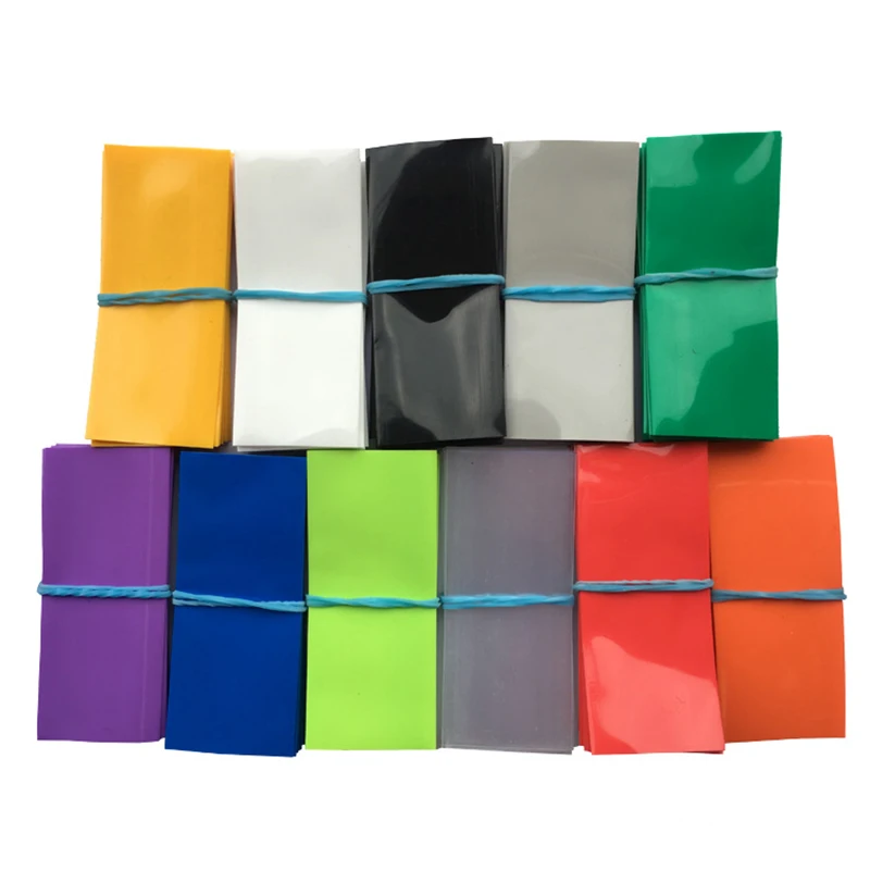 100PCS 18650 Li-ion Lithium Battery Heat Shrink Tube Tubing PVC Shrinkable Film Tape Sleeves Battery Wrap Cover Skin Accessories 100PCS 18650 Li-ion Lithium Battery Heat Shrink Tube Tubing PVC Shrinkable Film Tape Sleeves Battery Wrap Cover Skin Accessories