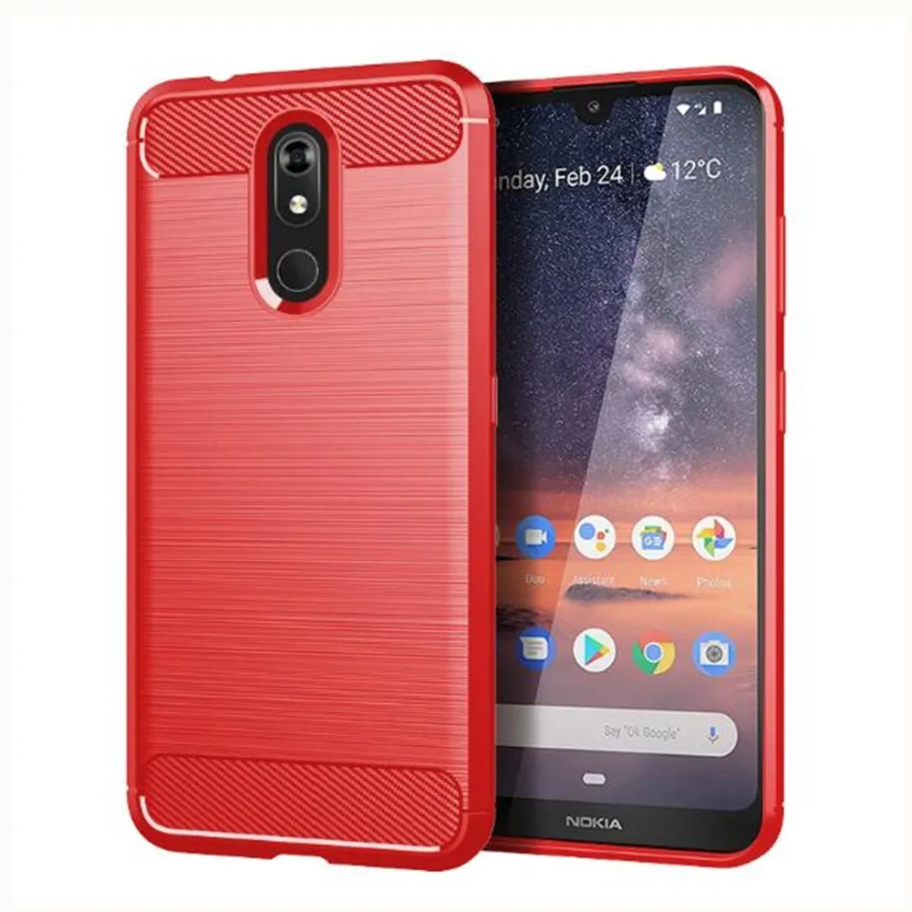 Чехол из углеродного волокна для Nokia 3 2 резиновые силиконовые чехлы телефонов TA