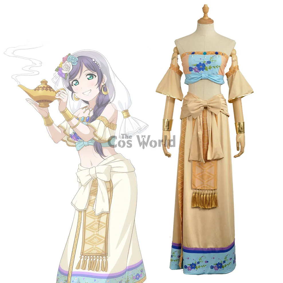 

Love Live School Idol Project Tojo Nozomi Arab Dancer Party Dress Tube Tops Uniform Outfit Anime Cosplay Costumes