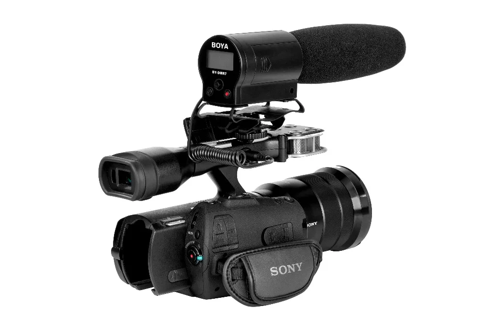 BOYA BY DMR7 суперкардиоидный конденсаторный микрофон с ЖК дисплеем и отделением для