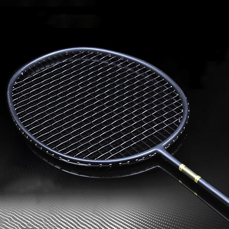 

1 Piece Professional 4U 5U Full Carbon Badminton Rackets Offensive Ultralight Training Racket Strings Super Force Raquete Padel