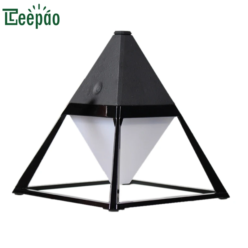 

Pyramid Desk Lamp Modern Eye-care LED Table Reading Lamp Decorative Night Light with USB Charging Port Touch Control Desk Light