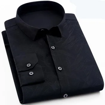 

2019 Men Fashion Turn-down Collar England Style Casual Dobby Shirts Camisa,Pure Cotton Single Breasted High Quality Shirts