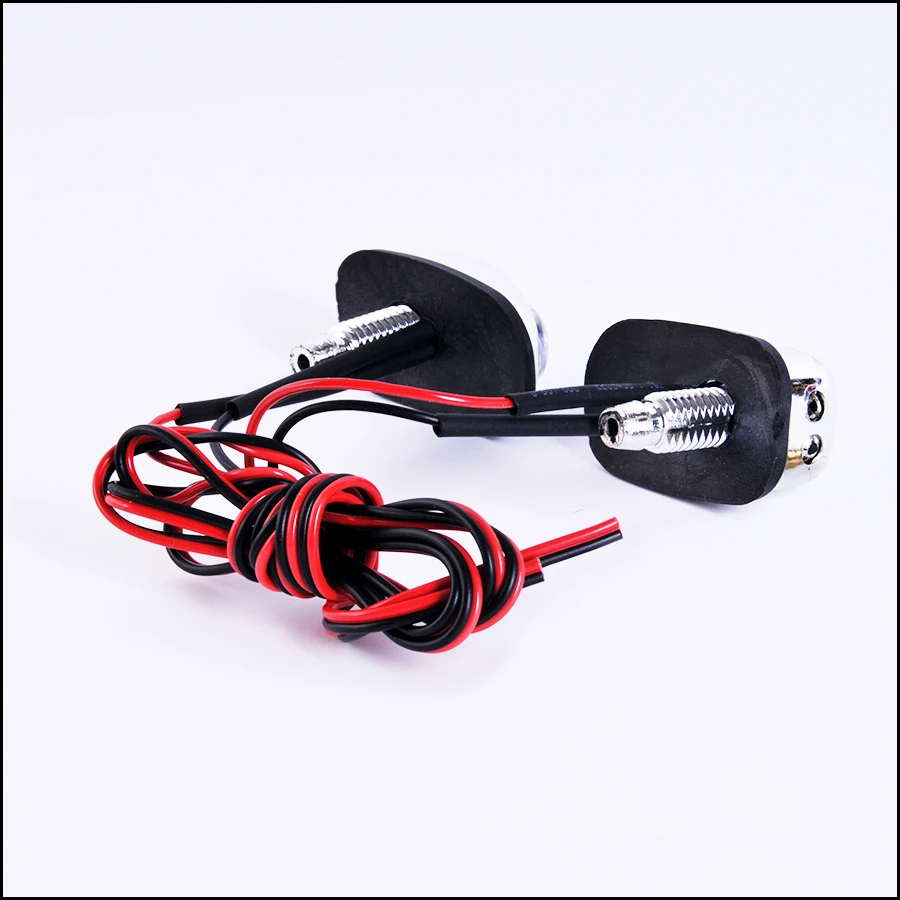 Universal 2pcs Windshield Washer Wiper Jet Water Spray Nozzle Spout with LED Light 4