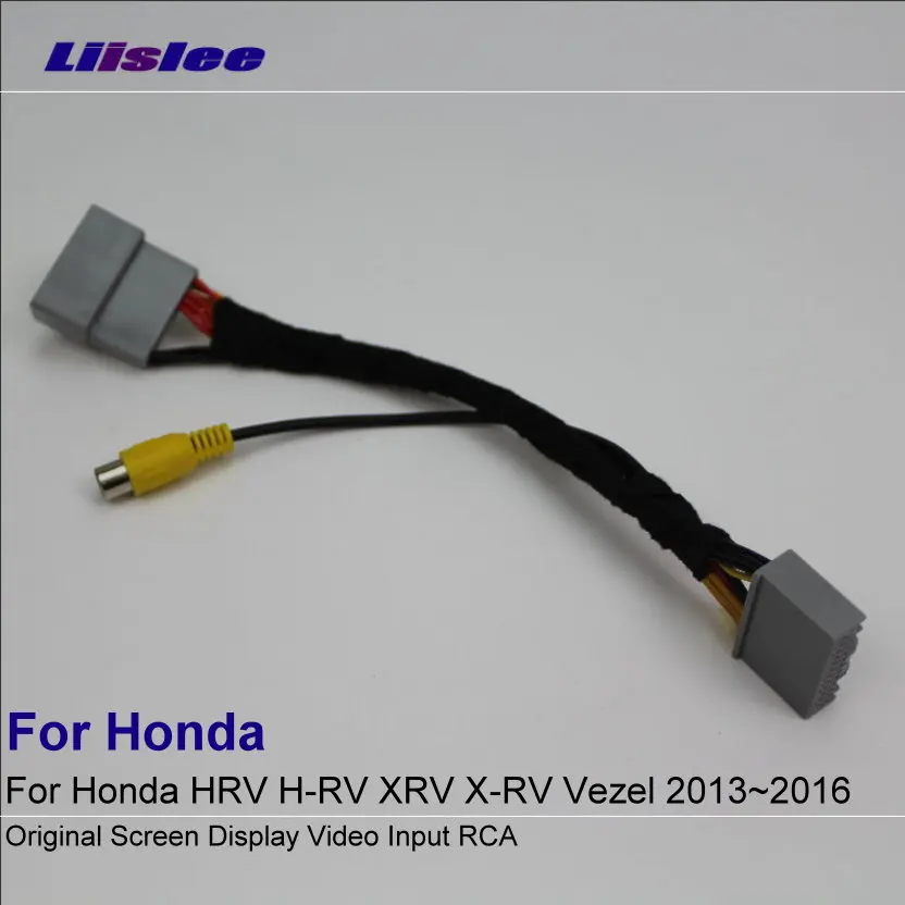 Liislee заднего вида камера RCA адаптер провода для Honda вариабельности сердечного ритма H-RV XRV X-RV Vezel 2013~ переключатель RCA соединительный кабель