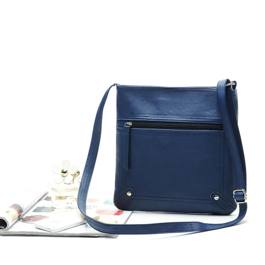 MOLAVE сумка женская однотонная сумка для девочек на молнии модная женская кожаная сумка через плечо сумка-мессенджер Jul18PY