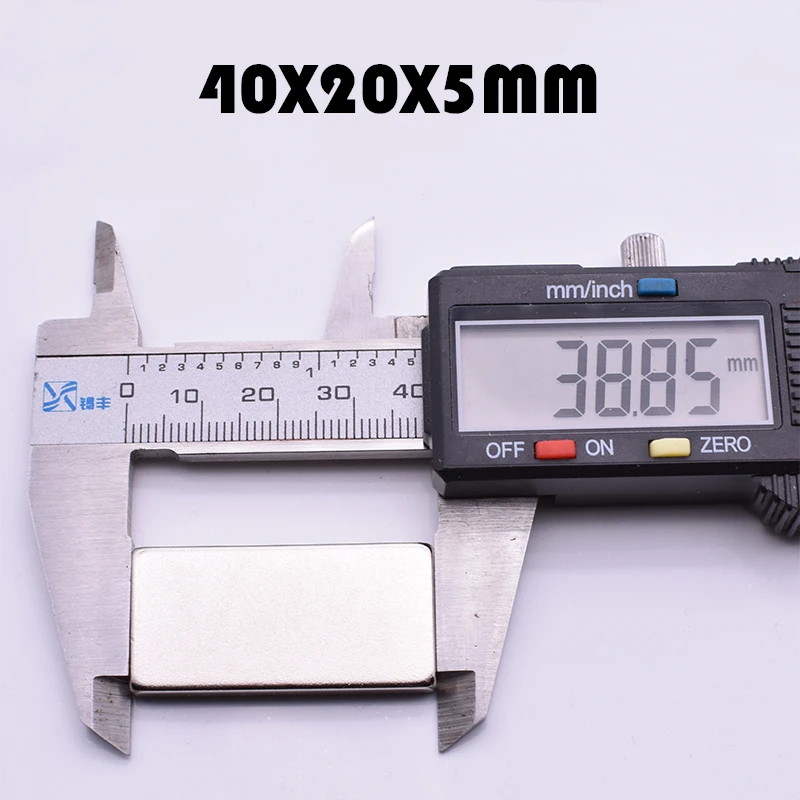 5 шт. 40x20x5 мм Неодимовый магнит супер мощные неодимовые магниты Бесплатная