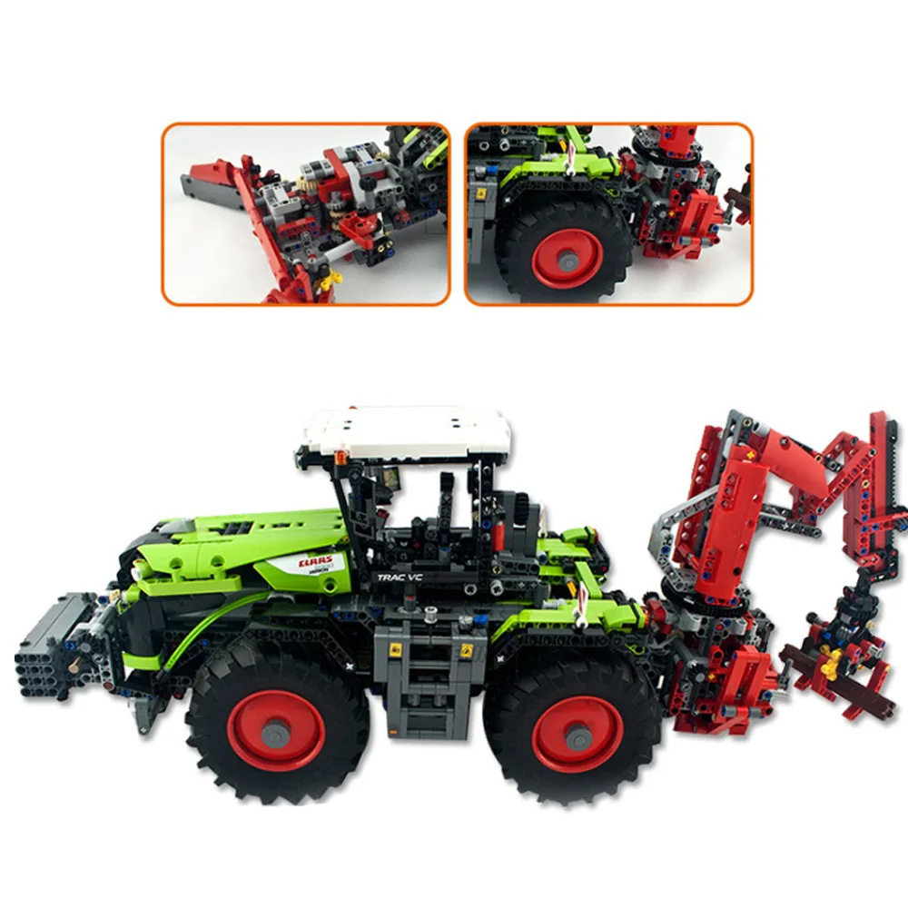 

Lepin 20009 Technic Claas Xerion 5000 Trac Vc Model Building Blocks Electric Motor Power Functions Compatible With 42054