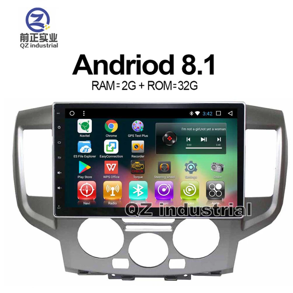 

QZ industrial HD 10.1inch Android 8.1 T3 for Nissan NV200 Car DVD player with GPS 3G 4G WIFI BT Radio Navi Stereo SWC RDS Map