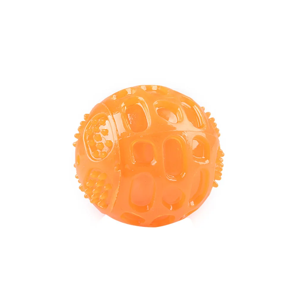 Orange 8 см вокальный игрушка мяч Интерактивная резиновые мячи для животных кошка собака щенок эластичность Мячик с шипами собака игрушки-Жвачки для чистки зубов, мячи - Цвет: Orange