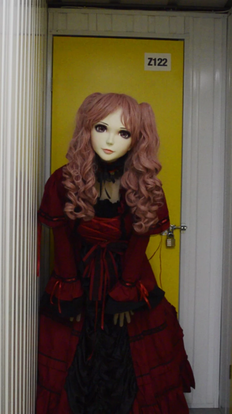 (Mei-02) женская сладкая девочка смолы половина головы Kigurumi BJD глаза переодеванию Косплэй японского аниме роль маска Лолиты с глазами и парик