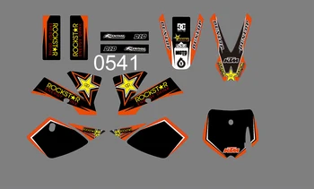 

0541 Motorcycle Team Graphic & Backgrounds Decal Stiker Kits for KTM SX50 2002 2003 2004 2005 2006 2007 2008