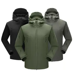 Водонепроницаемый человек Для женщин камуфляжная куртка форма с капюшоном Военный костюм пальто Тактический Камуфляж Форма Костюмы