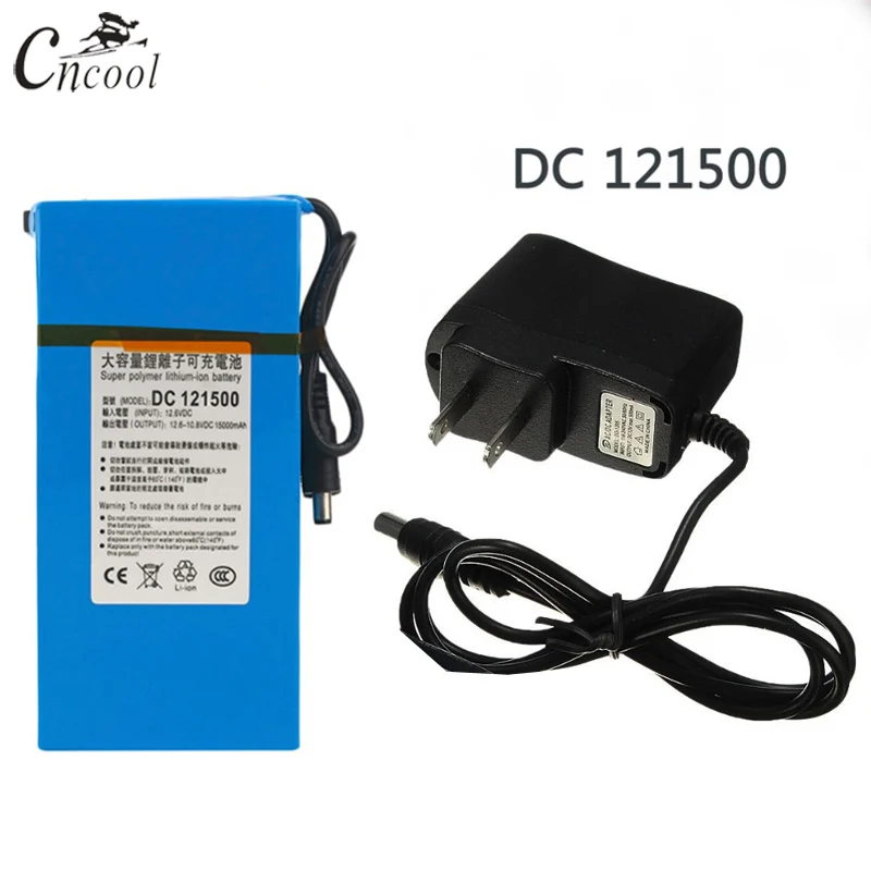 

Cncool DC121500 12V 15000MAH High Quality Rechargeable Portable Lithium Battery DC 12V 15000mAh With US/EU Plug Drop shipping