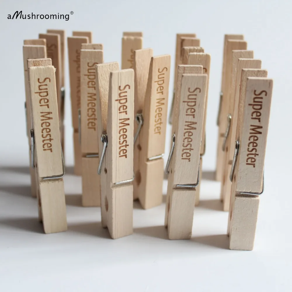 50 Large Wooden Clothes Pegs Decorative Clothes Pegs Candlestick with