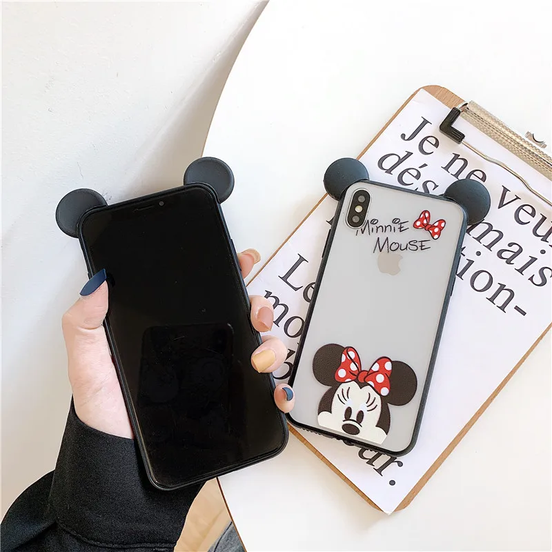 Super Cute Cartoon Cute Minnie Soft Siliocne Case For iPhone 7 8 6 6S Plus X XS Max XR Funda Ultrathin Cover Phone Cases