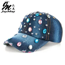 Высокое качество оптом и в розницу JoyMay шляпа Кепки Мода Досуг Стразы винтажные джинсы хлопок джинсовые кепки Бейсбол Кепки B225