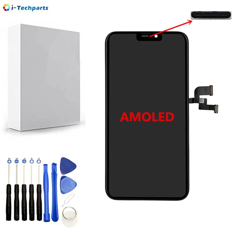 

Original AMOLED AAA Full LCD Screen for iPhone X LCD Display and Touch Digitizer Lens Screen Assembly Replacement Repair Part