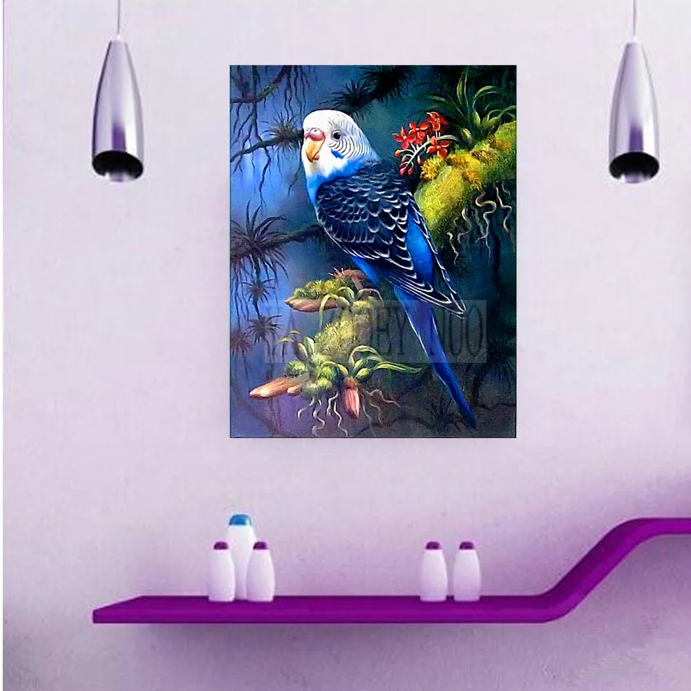 

YA ZOOEY NUO Full Round Drill 5D DIY Diamond Painting "parrot birds" 3D Embroidery set Cross stitch Mosaic Decor gift R1840