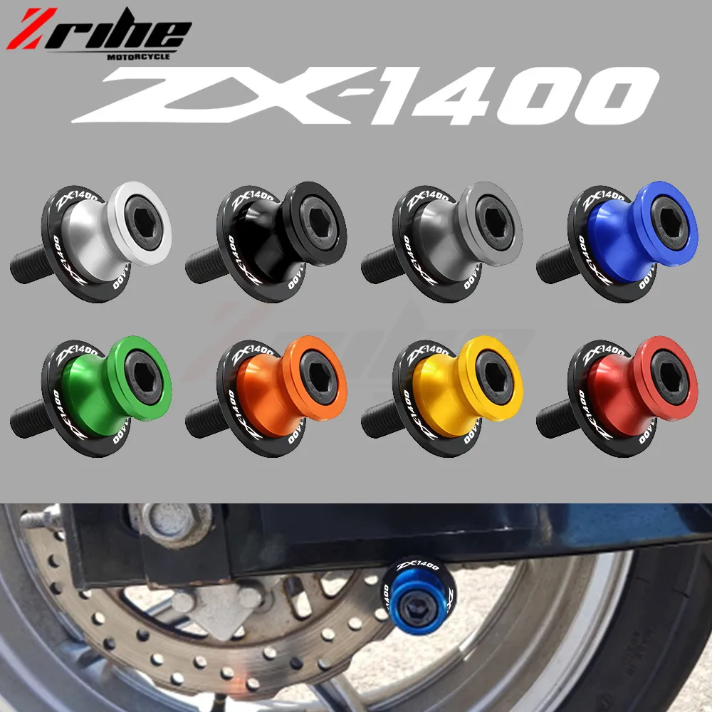 Motorcycle 10mm Swingarm Sliders Spools For Kawasaki ZX 14 ZX14R ZX1400