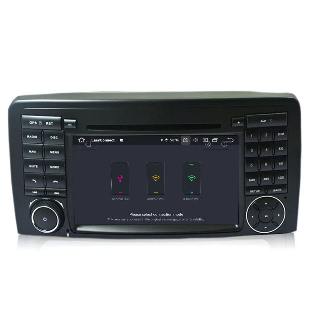 Perfect COIKA 7" Quad Core Android 9.0 Car Head Unit DVD PlayerFor Mercedes-Benz W251 R280 R300 R320 R350 R500 GPS Navi Radio WIFI 4G BT 4