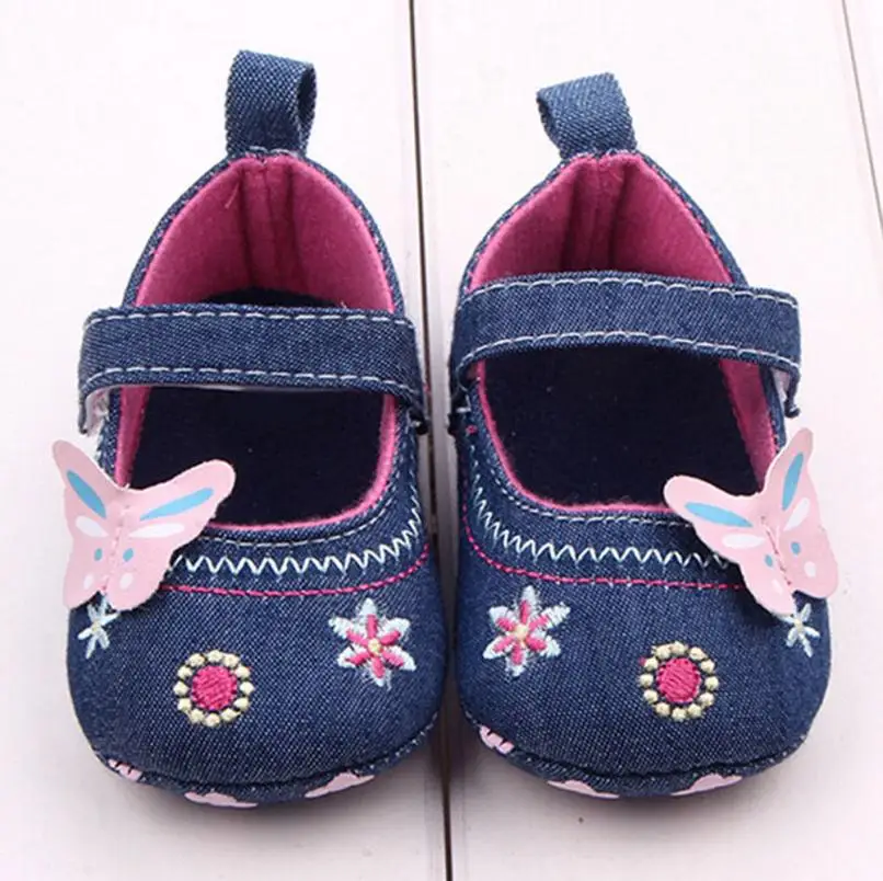 TELOTUNY baby GIRLS shoes Crib Shoes Fashion Baby GIRLS Shoes FLORL Butterfly Soft Sole Toddler Shoes UK A6