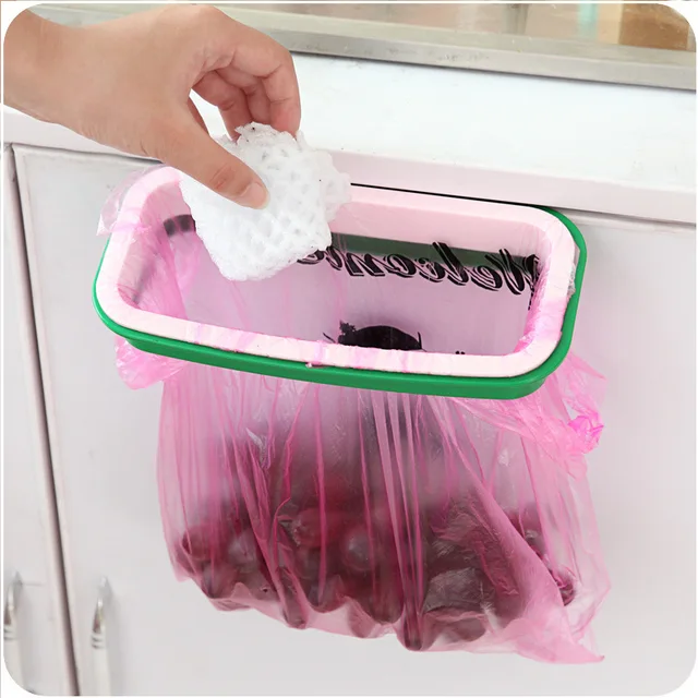 Best Price Home Organizer Garbage Bag Hanging Kitchen Cabinet Cupboard Door Back Stand Trash Rubbish Waste Bin Holder Storage Rack Sink