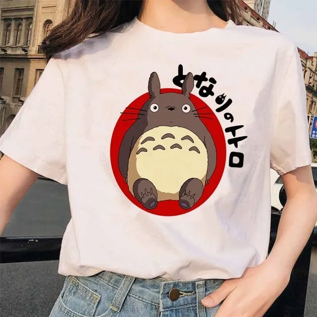 Футболка Totoro Spirit Out Хаяо Миядзаки из мультфильма Studio Ghibli femme женская футболка с японским аниме, женская одежда с аниме - Цвет: 23