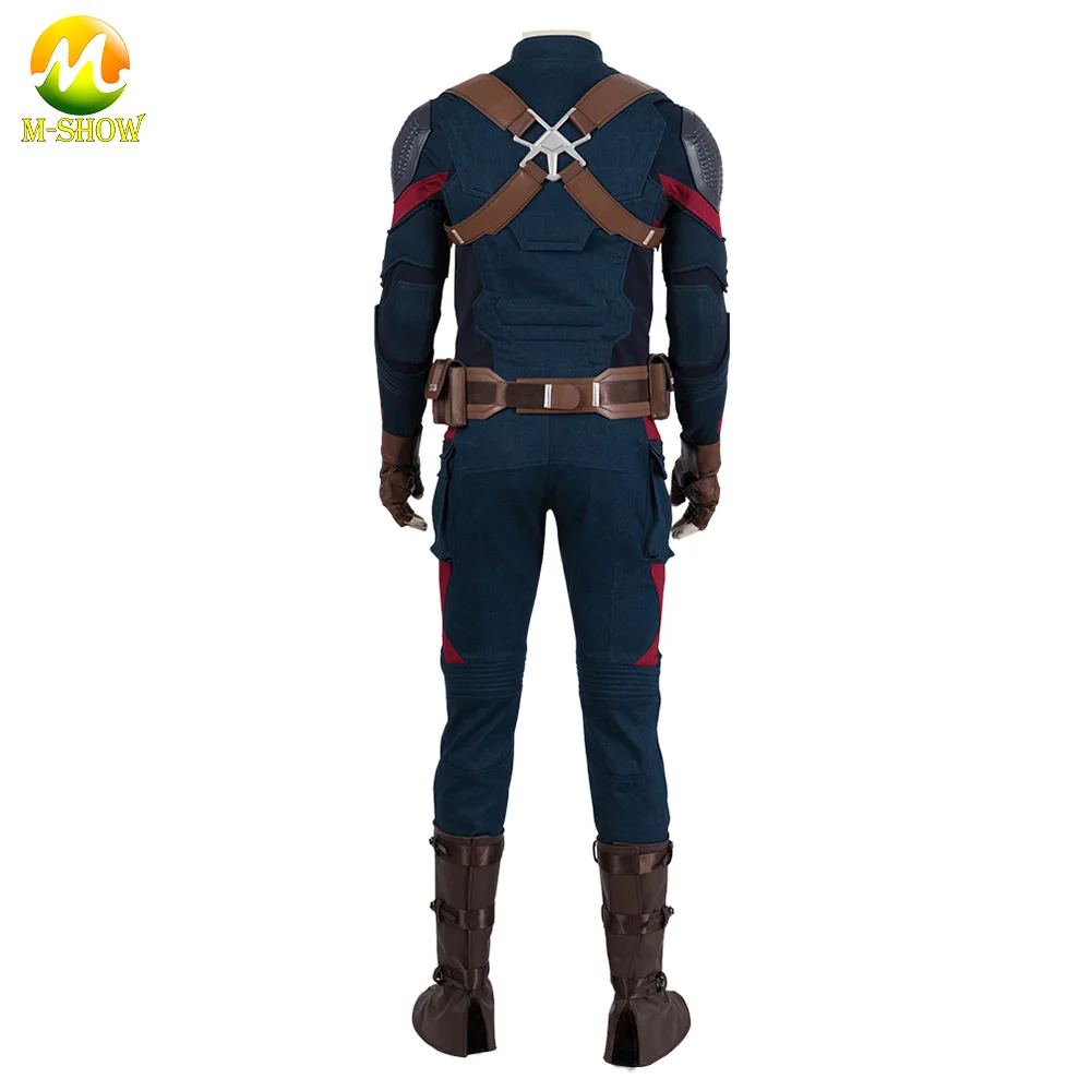 Avengers Endgame Captain America Cosplay Costume Steve Rogers Cosplay Full Set Christmas Carnival Halloween Party