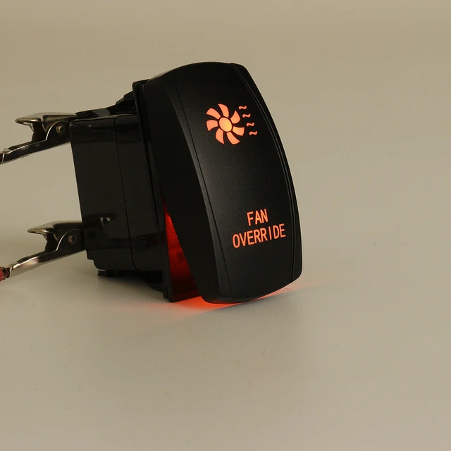 5Pin 12V Car FAN OVERRIDE Switches Laser Rocker Toggle Switch On/Off