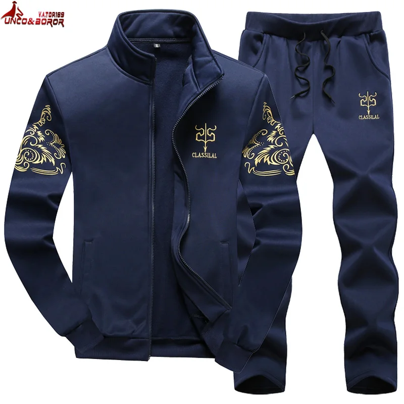 Goede Plus Size M ~ 8XL 9XL Mannen Sportkleding Sets Casual Trainingspak Mannelijke 2 Stuk Sets Sweatshirt + Broek Uitloper joggers Sport Pak Mannen