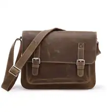 Promotion High Quality Crazy Horse Genuine Leather Men Messenger Bags Shoulder Bags Crossbody Cowskin Leather Men’s Bag #VPJ7089