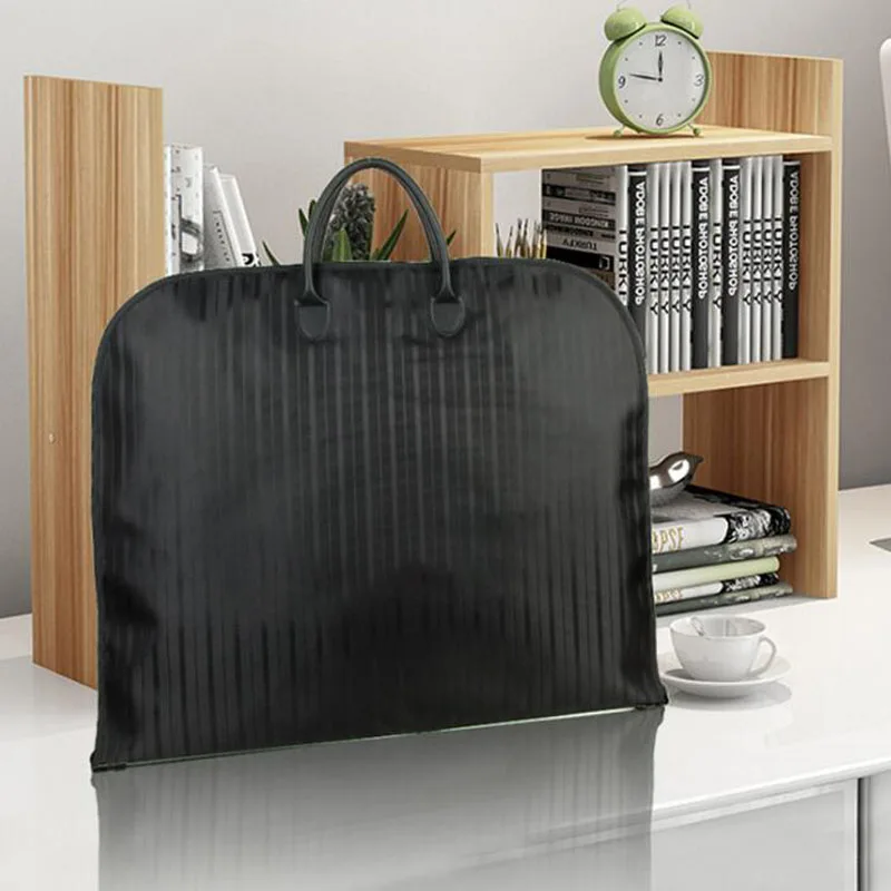 30pcs Fashion Stripe Black Suit Storage Bag High End Men Portable Coat