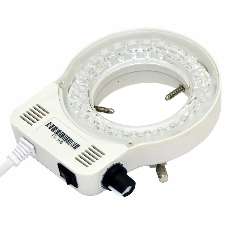 

60000LM Adjustable Microscope LED Ring Light Stereo Illuminator Lamp For Industry Microscope Camera Magnifier 100V-240V AC Light