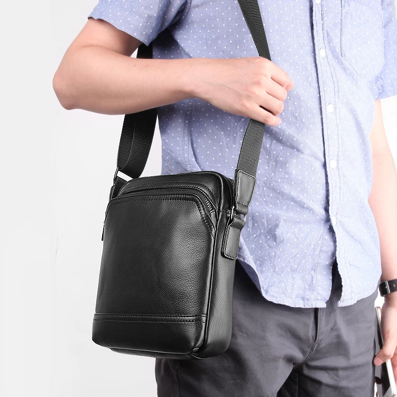 Cobbler Legend Genuine Leather Bag High Quality Shoulder Handbag Crossbody Bags for Men Messenger Black Luxury Brand Sling Bag