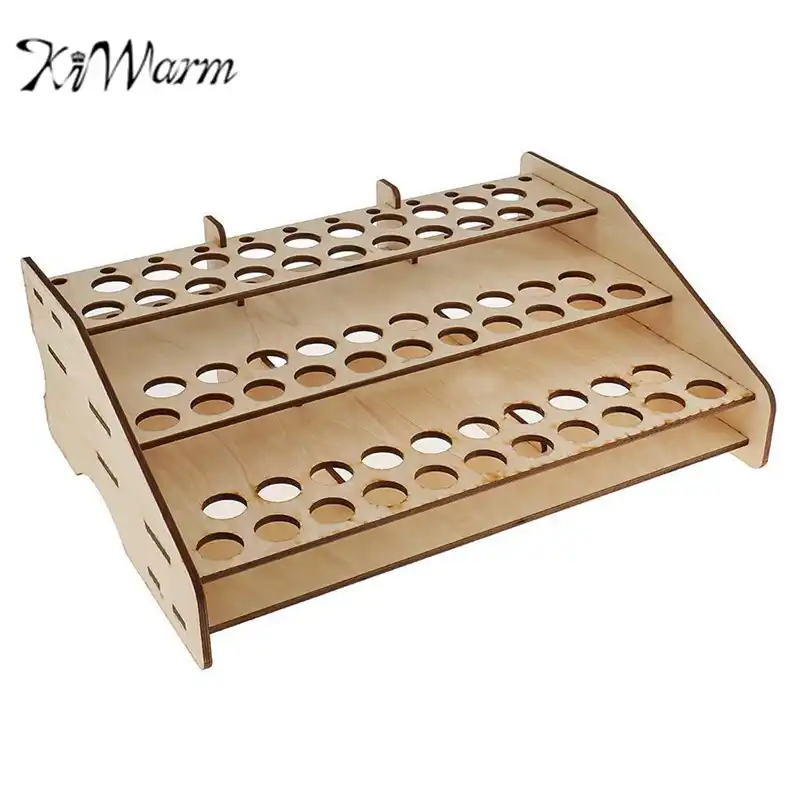 Kiwarm Newest 63 Paints Stand Rack Diy Wood Paints Bottle Storage