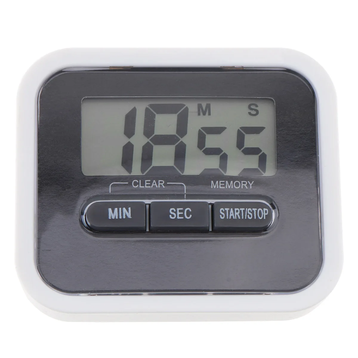 

LCD Digital Magnetic Kitchen Countdown Timer Alarm with Stand White Kitchen Timer Practical Cooking Timer Alarm Clock