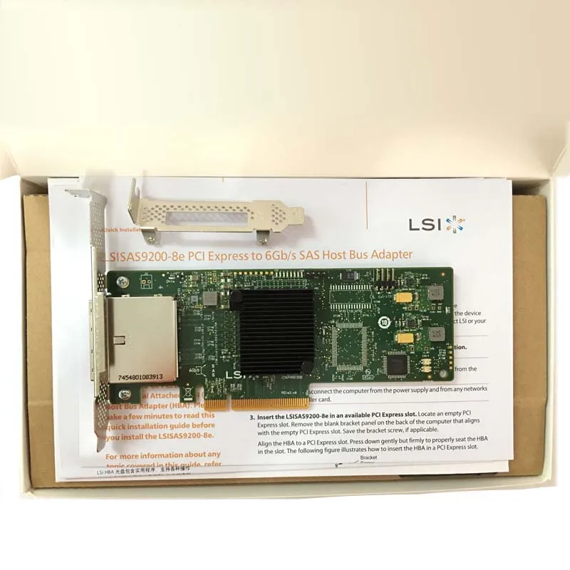 

LSI/SAS 9200-8e/6Gb/s 8-port external HBA expansion card New color box packaging Spot