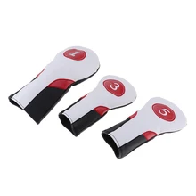 Sports Golf Club Head Covers Set of 3 Bar Protector Ideal for Driver Hybrid and Fairway Head Covers