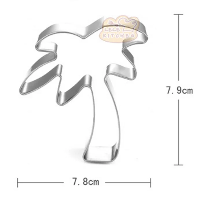 Фламинго, ананас, кокосовое дерево, нержавеющая сталь, форма для выпечки печенья, форма для торта, помадка, формочки для печенья, форма для печенья, сделай сам - Цвет: Coconut tree