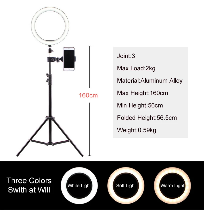 6 ''16 см видео светильник селфи кольцевой светильник для студийной фотосъемки фото заполняющий кольцевой светильник со штативом для iphone смартфонов макияж