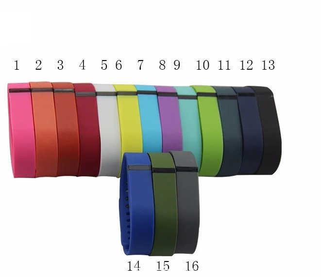500 шт/партия DHL для Fitbit Flex силиконовый сменный наручный браслет для часов 16 цветов спортивный ремешок