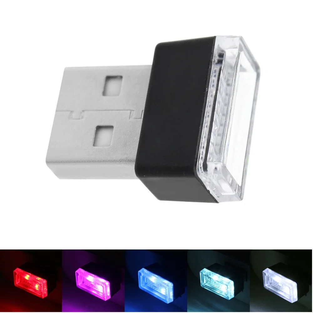 

ANBLUB Car LED Atmosphere Lights Decorative Lamp Universal USB 5V Auto Interior Light Foot Lamp Emergency Lighting 5 Colors