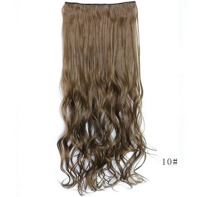 1PC Hot Sale White Girl Hair Extensions Five Clip In Heat Resistant