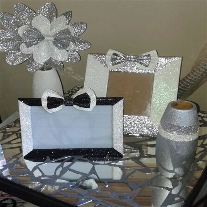 Grade 3 Jazz white/silver Glitter Fabric Roll Wall Border Wallpaper Card Making Material