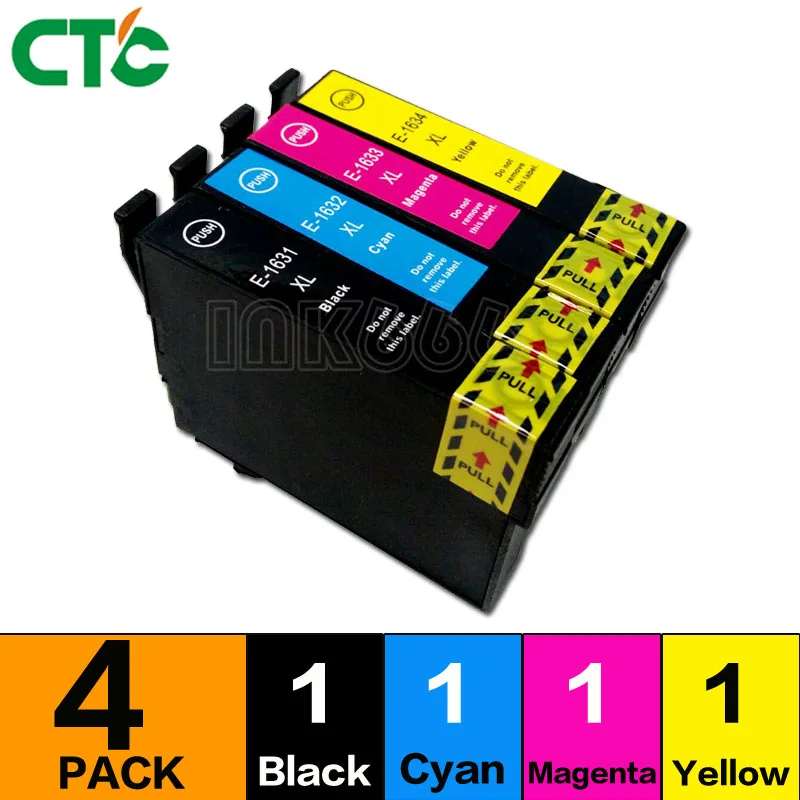 

1set 16 16XL Compatible ink cartridge for WorkForce 2010 2510 2520 2530 2540 2750 2760 printer T1631 T1621