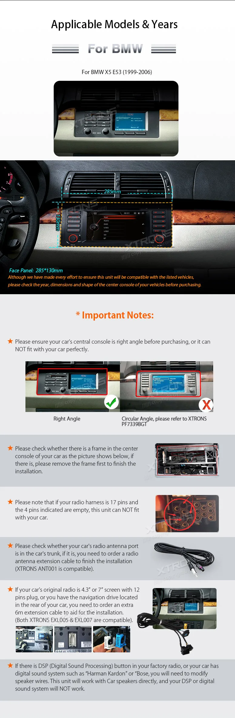Best XTRONS 7" 1080P Video Capacitive Touch Screen Car DVD Player GPS CANbus for BMW E53 X5 1999 2000 2001 2002 2003 2004 2005 2006 2