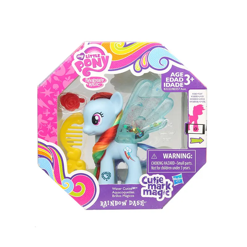 My Little Pony игрушка хрустальные лошади Рарити Пинки Сумеречная Искорка Коллекция Модель Куклы Игрушки для детей - Цвет: RAINBOW DASH